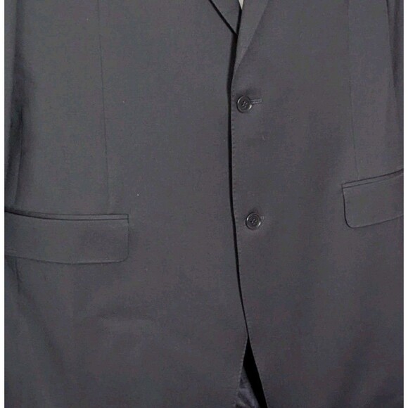 Canali US Sz 44 Black Blazer Men's Office Designer Wool Career Ventless European - Picture 14 of 15